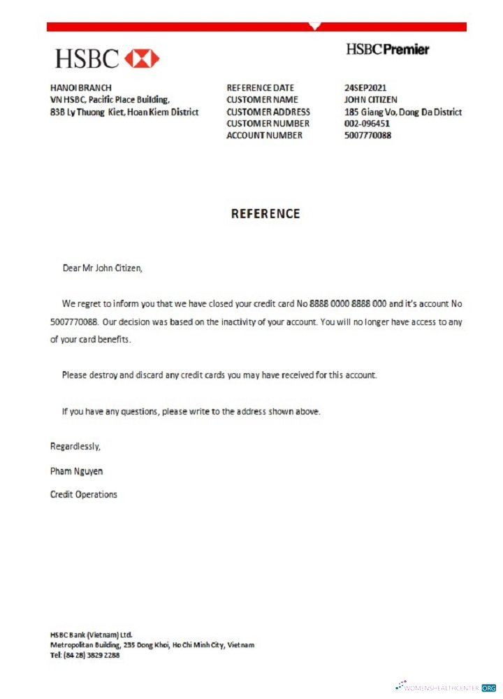 Download Vietnam HSBC bank closure reference Photoshop template